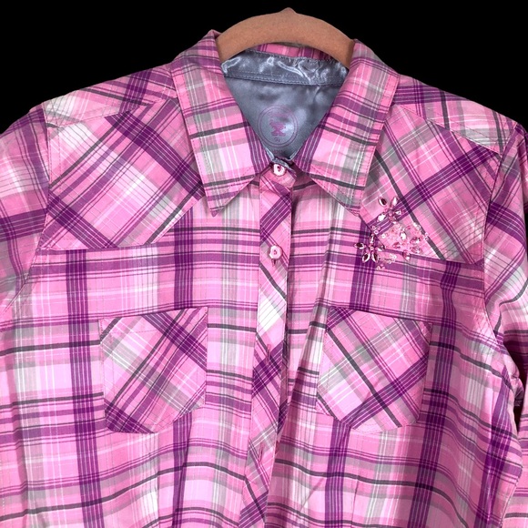 Twenty X Tailored Fit Glamorous Western Shirt Pink and Silver, Barbiecore, Ken - Picture 3 of 13